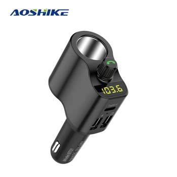 AOSHIKE FM Transmitter Bluetooth 5.0 Car Kit Handsfree Mp3 Player Cigarette Lighter Socket Splitter Type-C Dual USB Car Charger
AOSHIKE FM Transmitter Bluetooth 5.0 Car Kit Handsfree Mp3 Player Cigarette Lighter Socket Splitter Type-C Dual USB Car Charger