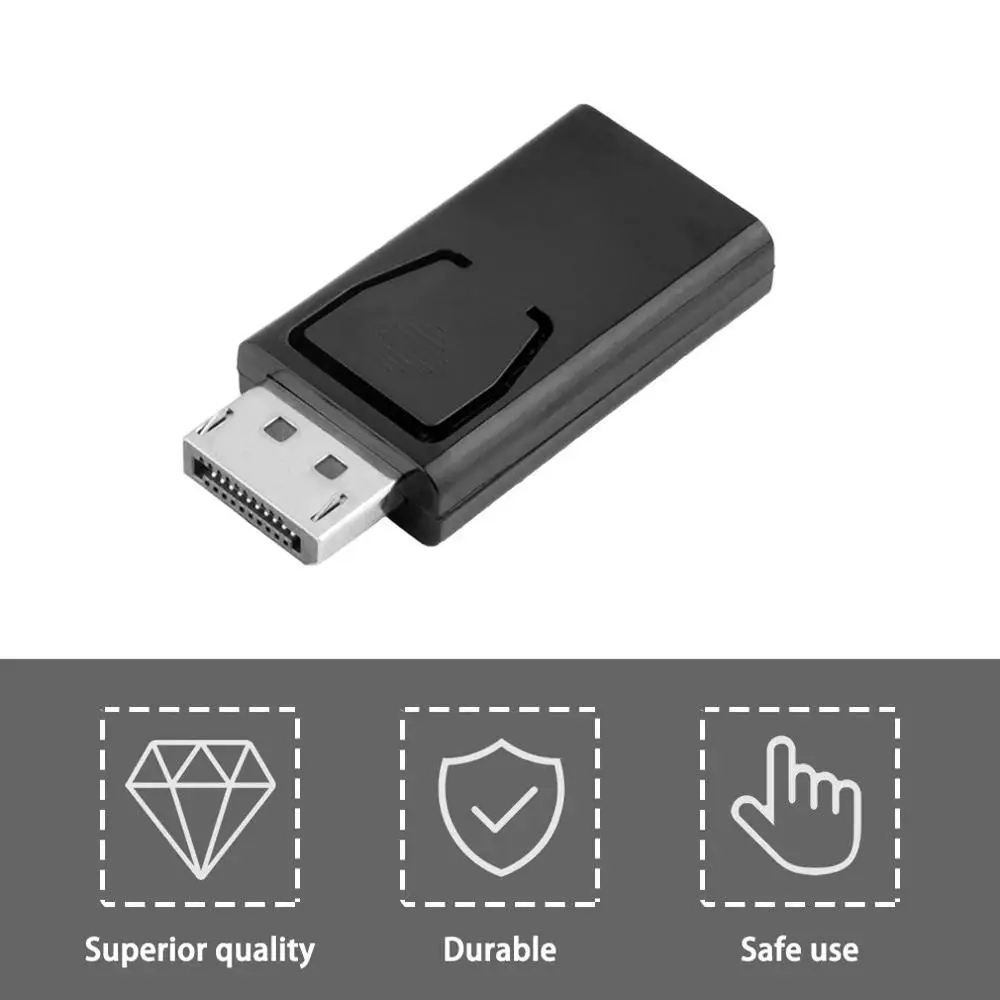 DP to HDMI Adapter DisplayPort to HDMI Display Port Male Female Converter Cable Adapter Video Audio Connector for HDTV PC
DP to HDMI Adapter DisplayPort to HDMI Display Port Male Female Converter Cable Adapter Video Audio Connector for HDTV PC