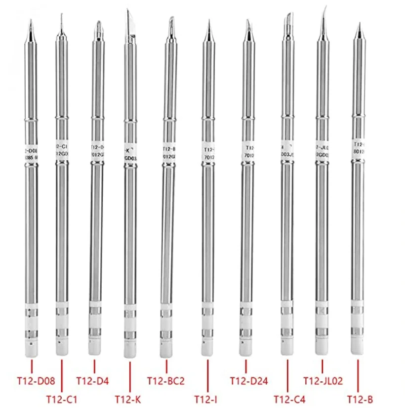 Gudhep Soldering Iron Tip, T12 Series Soldering Iron Tips Welding Tool Replacement for FX-951 Rework Station
Gudhep Soldering Iron Tip, T12 Series Soldering Iron Tips Welding Tool Replacement for FX-951 Rework Station