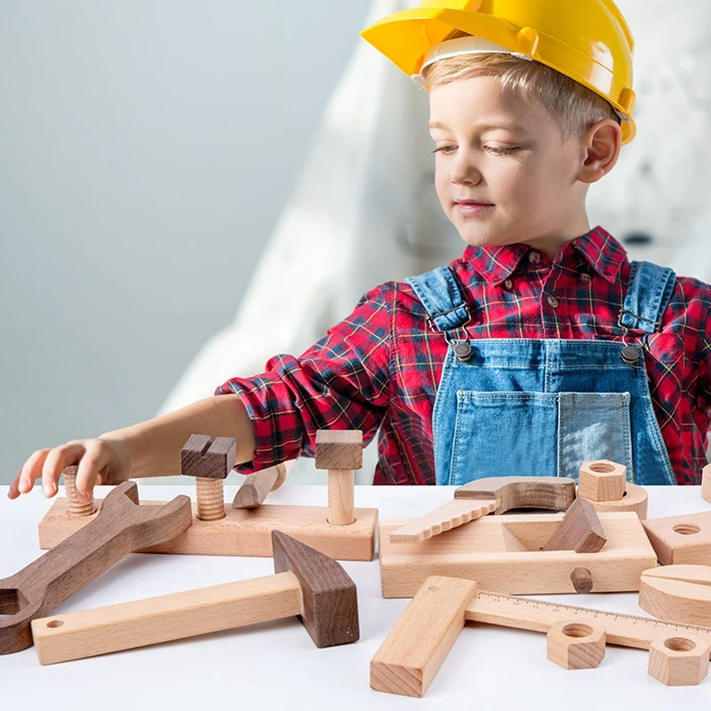 Wooden Tool Box Kids Disassembly Toy Screw Nut Combination Assembly Construction Toy Working Toy Set Role Play Set
Wooden Tool Box Kids Disassembly Toy Screw Nut Combination Assembly Construction Toy Working Toy Set Role Play Set
