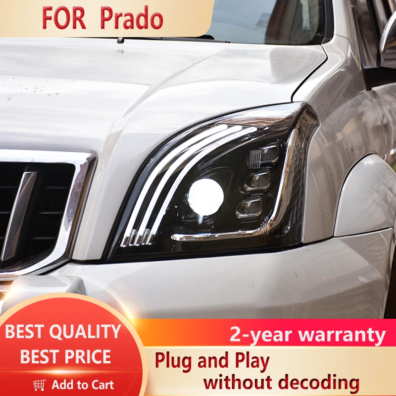 For Toyota Prado Headlight 2003-2009 FJ120 LED Headlight DRL Head Lamp LED High Low Beam Accessories
For Toyota Prado Headlight 2003-2009 FJ120 LED Headlight DRL Head Lamp LED High Low Beam Accessories
