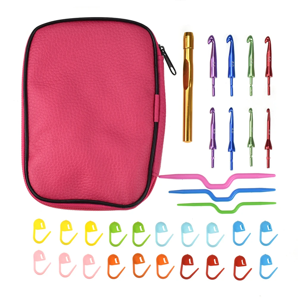 Interchangeable Crochet Hooks Set With Bag Detachable DIY Sweater Knitting Sewing Weave Portable Accessories Home Use Multi Size
Interchangeable Crochet Hooks Set With Bag Detachable DIY Sweater Knitting Sewing Weave Portable Accessories Home Use Multi Size