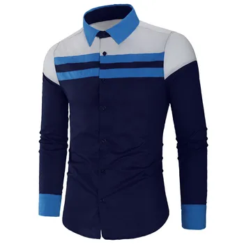 2019 New Fashion Casual Shirt Men Long Sleeve Slim Fit Patchwork Men's Casual Button-Down Shirts Formal Dress Shirts Men Clothes 
2019 New Fashion Casual Shirt Men Long Sleeve Slim Fit Patchwork Men's Casual Button-Down Shirts Formal Dress Shirts Men Clothes