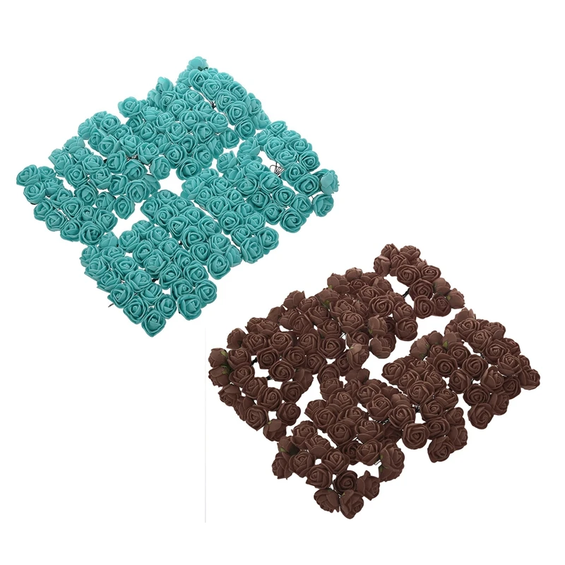 288Pcs 2Cm Pe Rose Foam Mini Flower Bouquet Solid Color/Wedding Decoration - 144Pcs Coffee & 144Pcs Blue Green
288Pcs 2Cm Pe Rose Foam Mini Flower Bouquet Solid Color/Wedding Decoration - 144Pcs Coffee & 144Pcs Blue Green