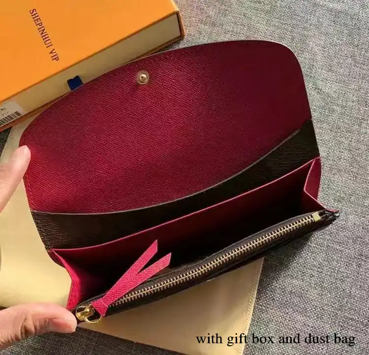 vintage genuine leather long wallet card holder zipper long puse