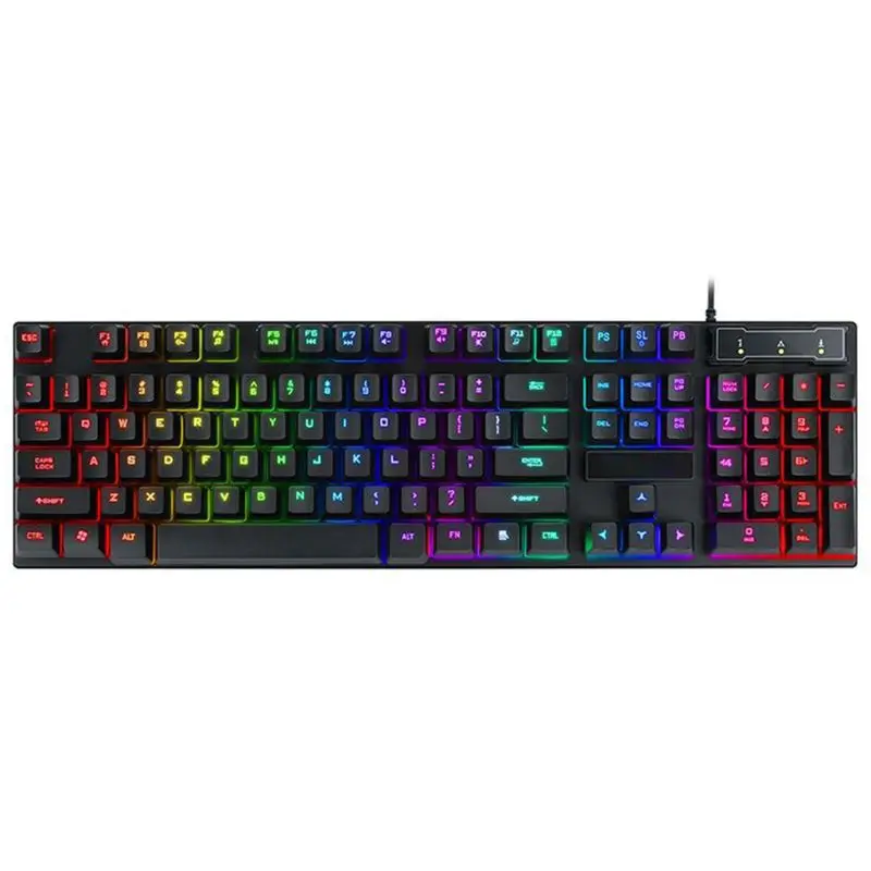 USB Wired Gaming Keyboard 104 Key Mechanical Feeling Gamer Keyboard for Computer
USB Wired Gaming Keyboard 104 Key Mechanical Feeling Gamer Keyboard for Computer