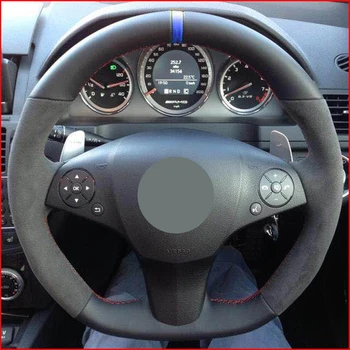 MEWANT Black Genuine Suede Steering Wheel Cover for Mercedes Benz SLR-Class 2009 SL-CLass AMG 63 65 2009-2012 SLK-Class AMG 55
MEWANT Black Genuine Suede Steering Wheel Cover for Mercedes Benz SLR-Class 2009 SL-CLass AMG 63 65 2009-2012 SLK-Class AMG 55