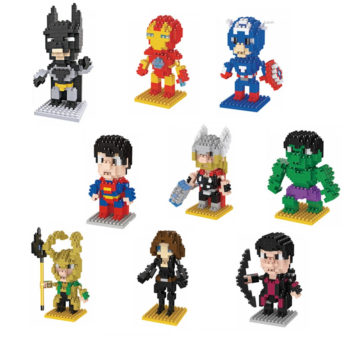 LegoINGlys Marvel Super hero Avengers figures iron Man Batman Superman Captain America Raytheon mini micro diamond blocks toys
LegoINGlys Marvel Super hero Avengers figures iron Man Batman Superman Captain America Raytheon mini micro diamond blocks toys