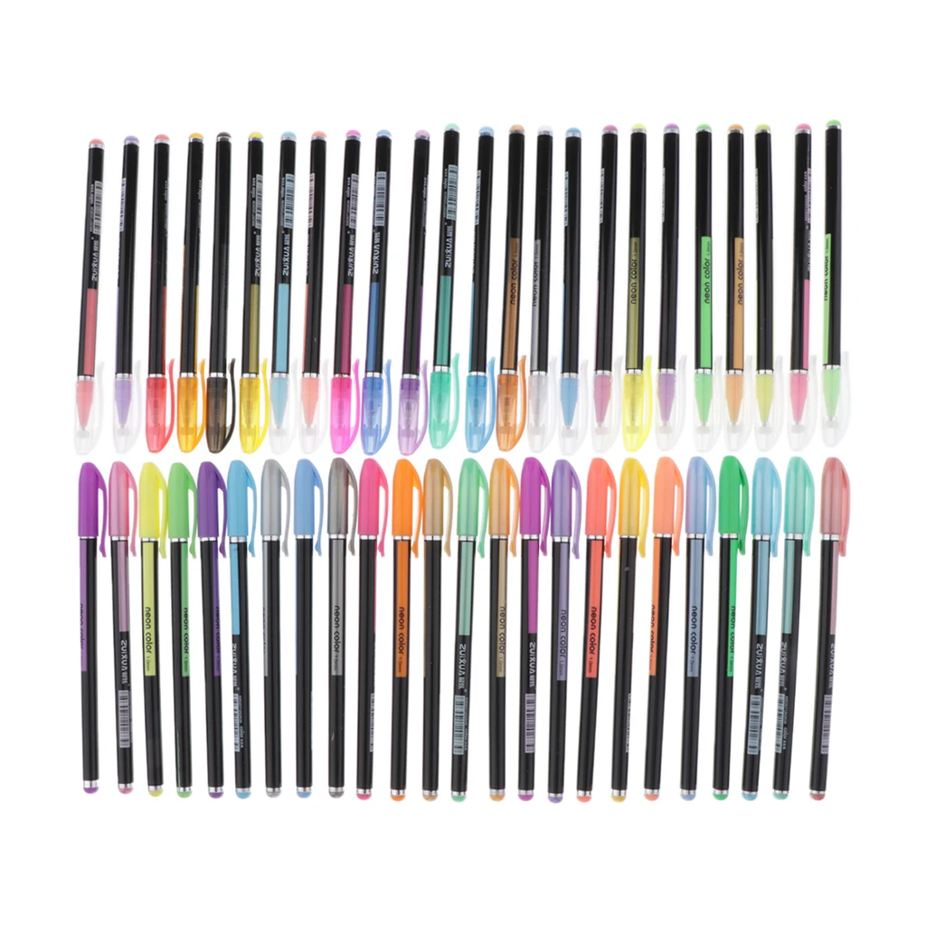 12/16/24/36/48 Colors Gel Pens Set, Glitter Gel Pen for Adult Students Coloring Books Journals Drawing Doodling Art Markers 12/16/24/36/48 Colors Gel Pens Set, Glitter Gel Pen for Adult Students Coloring Books Journals Drawing Doodling Art Markers