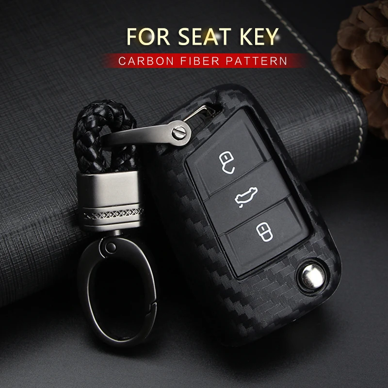 Car Key Cover For Seat Leon MK3 MK2 FR 2 Altea Ateca Accessories Carbon Fiber Pattern Key Flip Holder Keychain For Skoda Octavia
Car Key Cover For Seat Leon MK3 MK2 FR 2 Altea Ateca Accessories Carbon Fiber Pattern Key Flip Holder Keychain For Skoda Octavia
