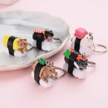 New Japanese Food Cute Cartooon PVC Cat and Sushi Men 's Keychain Car Auto Keyring Metal Keychain Key Ring Pendant Jewelry
New Japanese Food Cute Cartooon PVC Cat and Sushi Men 's Keychain Car Auto Keyring Metal Keychain Key Ring Pendant Jewelry