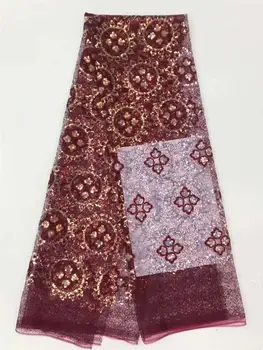 2020 Latest African Lace Fabric Embroidery Nigerian Sequins Lace Fabrics High Quality French Tulle Laces Fabric For Dress DPA17
2020 Latest African Lace Fabric Embroidery Nigerian Sequins Lace Fabrics High Quality French Tulle Laces Fabric For Dress DPA17