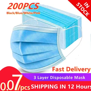 200 Pcs Mouth Masks 3-layer Anti-Dust Disposable Mascarillas Non Woven Meltblown Cloth Masks Elastic Ear Loop Face Mouth Mask
200 Pcs Mouth Masks 3-layer Anti-Dust Disposable Mascarillas Non Woven Meltblown Cloth Masks Elastic Ear Loop Face Mouth Mask