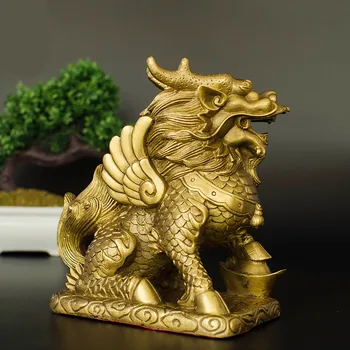 Sales 2Pcs/set Feng Shui Golden Brass Chi Lin/Kylin Wealth Prosperity Statue Home Decoration Attract Wealth and Good Luck R173
Sales 2Pcs/set Feng Shui Golden Brass Chi Lin/Kylin Wealth Prosperity Statue Home Decoration Attract Wealth and Good Luck R173