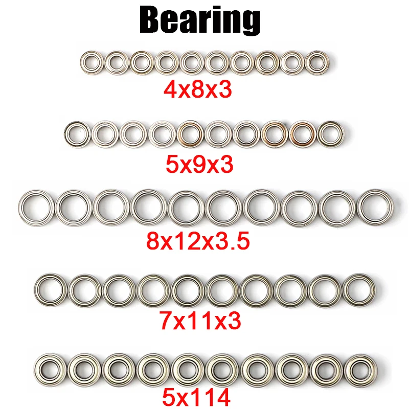 10PCS Ball Bearing 9x5x3mm 8x12x3.5mm 7x11x3mm 5x11x4mm for Rc Hobby Model Car 1-12 Wltoys 12428 A959 Parts 0092 0093 0094 0095
10PCS Ball Bearing 9x5x3mm 8x12x3.5mm 7x11x3mm 5x11x4mm for Rc Hobby Model Car 1-12 Wltoys 12428 A959 Parts 0092 0093 0094 0095