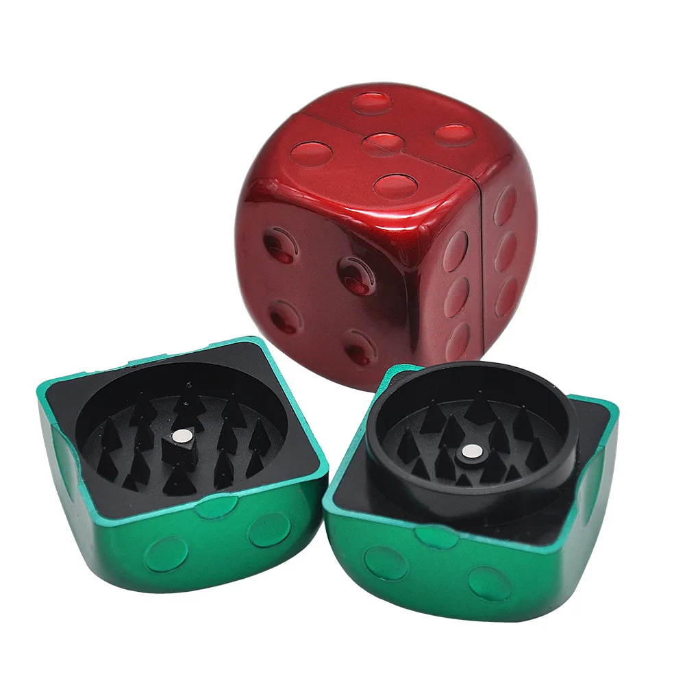 smoke grinder dice plastic cigarette sharp tooth color shape | Дом и сад
