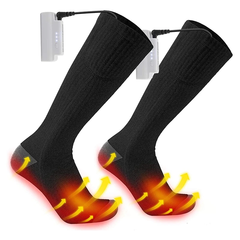 Rechargeable Electric Socks with Large Capacity Battery with 3 Heat Setting for Hiking Fishing Camping Skiing
Rechargeable Electric Socks with Large Capacity Battery with 3 Heat Setting for Hiking Fishing Camping Skiing