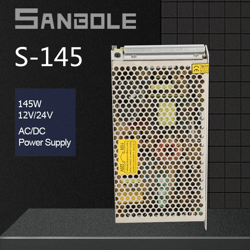 145W Single Output Lamp Bar Security Defence Monitor Regulated Switching Mode Power Supply 12V24V Metal Shell S-145-12
145W Single Output Lamp Bar Security Defence Monitor Regulated Switching Mode Power Supply 12V24V Metal Shell S-145-12