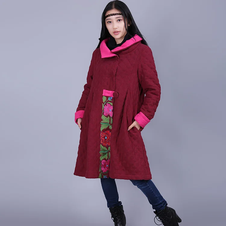 Chuan shuo zhi yi Ethnic-Style Origional Winter WOMEN'S Dress High Quality Cotton Linen Embroidered Waist Hugging Overcoat Cotto
Chuan shuo zhi yi Ethnic-Style Origional Winter WOMEN'S Dress High Quality Cotton Linen Embroidered Waist Hugging Overcoat Cotto
