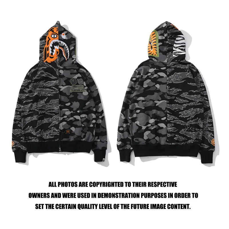 Europe And America Classic Men'S Wear Shark Head Tiger Head Joint-Hoodie Men And Women Couples Loose-Fit Coat
Europe And America Classic Men'S Wear Shark Head Tiger Head Joint-Hoodie Men And Women Couples Loose-Fit Coat