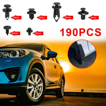 New 190pcs Auto Fastener Mixed Auto Bumper Wheel Eyebrow Fender Plastic Fastener Screw Rivet For All Cars Clip Set
New 190pcs Auto Fastener Mixed Auto Bumper Wheel Eyebrow Fender Plastic Fastener Screw Rivet For All Cars Clip Set