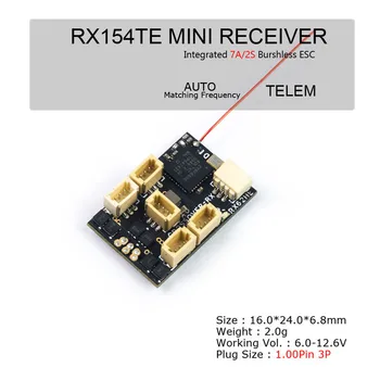 AEORC RX154-E/TE 2.4GHz 7CH Mini RC Receiver for Transmitter RC FPV Drone RC Parts w/ Telemetry Integrates 2S 7A Brushless ESC
AEORC RX154-E/TE 2.4GHz 7CH Mini RC Receiver for Transmitter RC FPV Drone RC Parts w/ Telemetry Integrates 2S 7A Brushless ESC