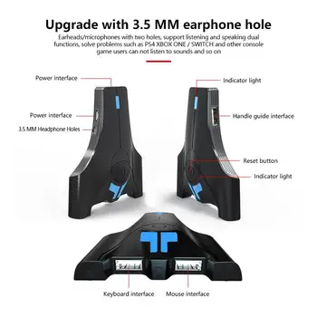 Studyset Keyboard and Mouse Adapter Converter with 3.5mm Headphone Jack for Nintendo Switch/PS4/Xbox One/PS3 Console r2
Studyset Keyboard and Mouse Adapter Converter with 3.5mm Headphone Jack for Nintendo Switch/PS4/Xbox One/PS3 Console r2