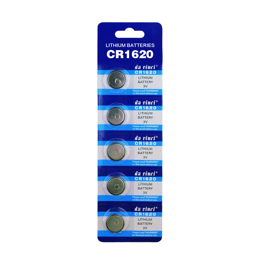 5Pcs/Pack 3Volt CR1620 Button Batteries ECR1620 DL1620 5009LC For Electronic instruments Camcorders Cell Coin Lithium Battery