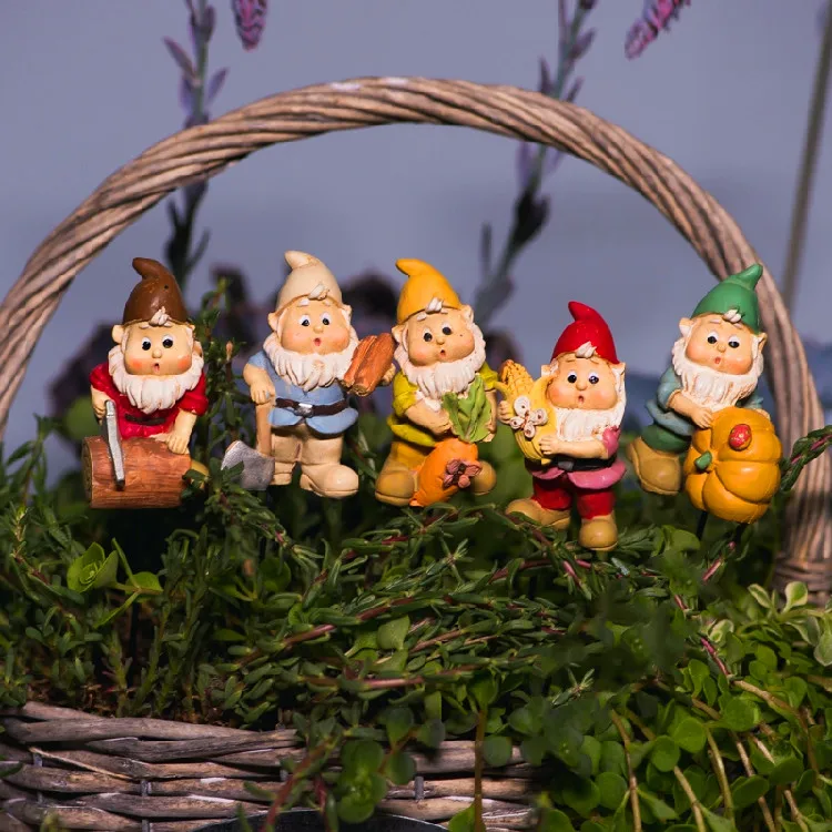 Snow White Dwarf Resin Plug-in 5Pcs/Set Garden Decoration Outdoor Flower Plug Moss Fleshy Landscape Miniatures Elf Sculptures
Snow White Dwarf Resin Plug-in 5Pcs/Set Garden Decoration Outdoor Flower Plug Moss Fleshy Landscape Miniatures Elf Sculptures