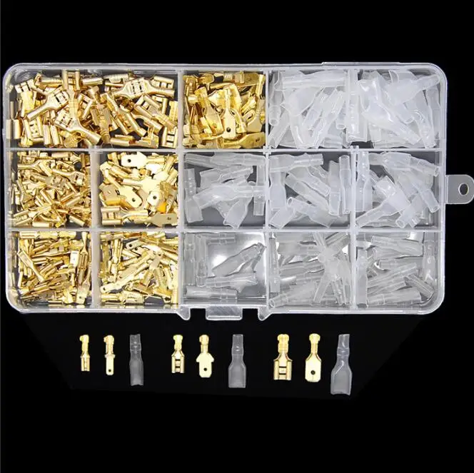 315Pcs Insulated Male Female Wire Connector 2.8/4.8/6.3mm Electrical Wire Crimp Terminals Spade Connectors Assorted Kit
315Pcs Insulated Male Female Wire Connector 2.8/4.8/6.3mm Electrical Wire Crimp Terminals Spade Connectors Assorted Kit
