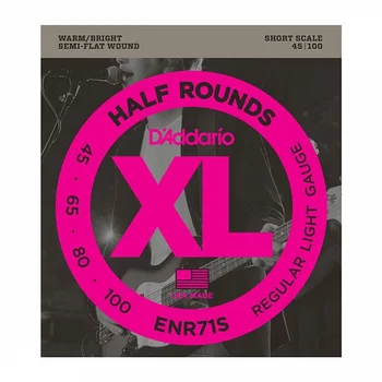 Enr71s half rounds string kit for bass guitar, regular light, 45-100, short scale, d'Addario
Enr71s half rounds string kit for bass guitar, regular light, 45-100, short scale, d'Addario