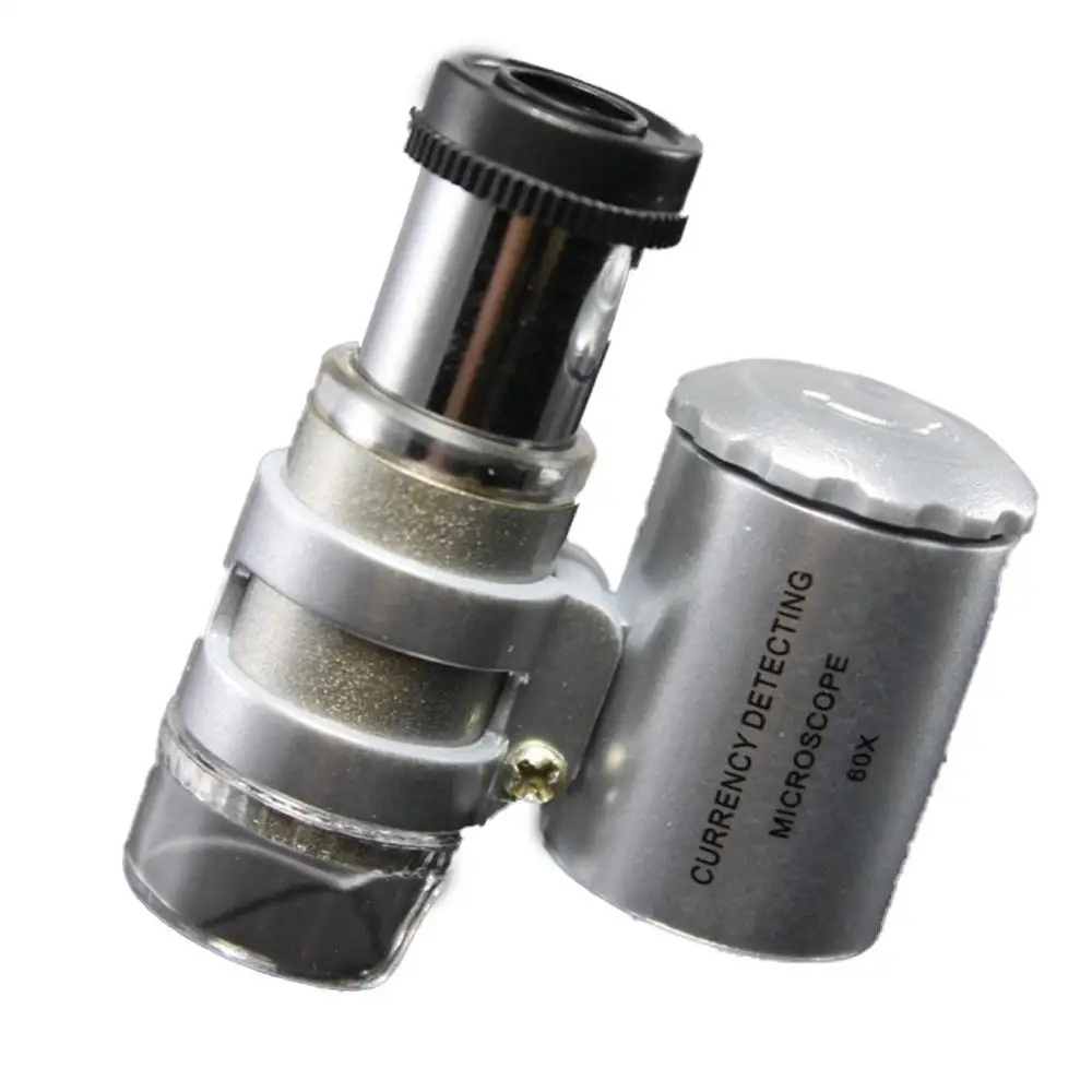 Durable Fashion Creative Mini 60X Pocket Microscope Jewelry Magnifier Loupe Glass LED UV Light Brand New
Durable Fashion Creative Mini 60X Pocket Microscope Jewelry Magnifier Loupe Glass LED UV Light Brand New