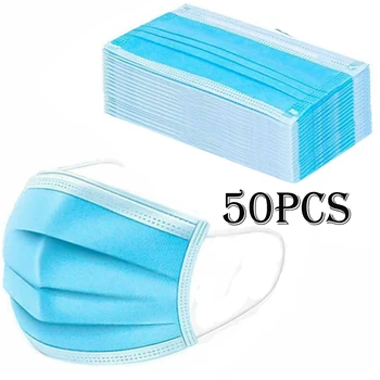 50pcs Anti Pollution Masks Disposable Masks 3 Layers Masks Filter Dustproof Earloop Non Woven Mouth Mask
50pcs Anti Pollution Masks Disposable Masks 3 Layers Masks Filter Dustproof Earloop Non Woven Mouth Mask