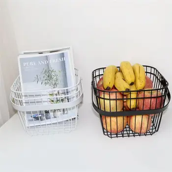 Iron Sundries Container Practical Handle Storage Basket Portable Countertop Fruit Organizer for Shopping Home
Iron Sundries Container Practical Handle Storage Basket Portable Countertop Fruit Organizer for Shopping Home
