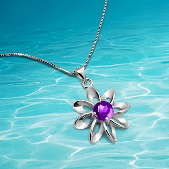 925 sterling silver flower necklace for women, charm woman necklace flower pendant silver jewelry
925 sterling silver flower necklace for women, charm woman necklace flower pendant silver jewelry