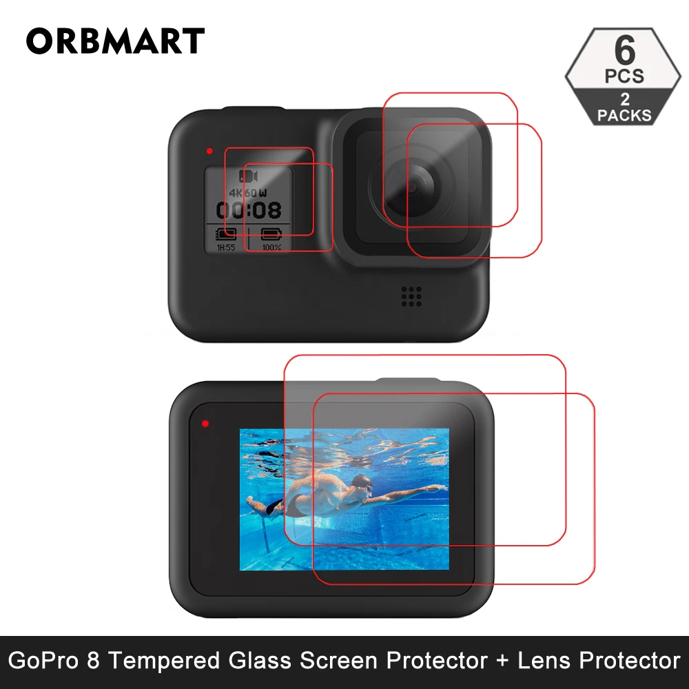 Tempered Glass Screen Protector for GoPro Hero 8 Black Lens Protection Protective Film for Gopro8 Go pro 8 Camera Accessories
Tempered Glass Screen Protector for GoPro Hero 8 Black Lens Protection Protective Film for Gopro8 Go pro 8 Camera Accessories