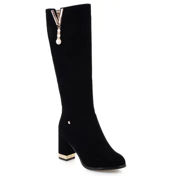 Women 2020 Side Zipper Comfortable Square Heel Knee high Boots Fashion Square Toe Keep Warm Winter Long Boots
Women 2020 Side Zipper Comfortable Square Heel Knee high Boots Fashion Square Toe Keep Warm Winter Long Boots