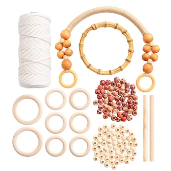 Macrame Cord,Macrame String Rope Cord with Wood Beads for Handmade Enthusiasts Hand Craft DIY,Plant Hanger,Knitting Bag
Macrame Cord,Macrame String Rope Cord with Wood Beads for Handmade Enthusiasts Hand Craft DIY,Plant Hanger,Knitting Bag