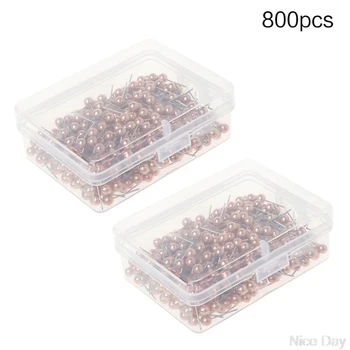 800Pieces Map Tacks Push Pins Round Plastic Head with Stainless Steel Point, 0.16 Inch Head (Silver/Gold/Rose Gold/Black) A08 20 
800Pieces Map Tacks Push Pins Round Plastic Head with Stainless Steel Point, 0.16 Inch Head (Silver/Gold/Rose Gold/Black) A08 20