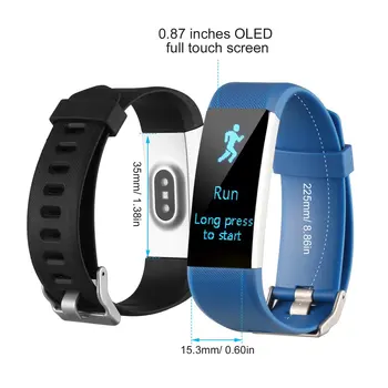

Fitness Tracker HR Activity Tracker Watch with Heart Rate Monitor IP67 Waterproof Smart Bracelet Calorie Counter Pedometer