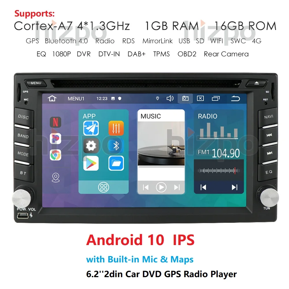 Smart Android 10.0 6.2" Double 2Din Car DVD CD Stereo Radio GPS Navi Wifi 4G DAB Car Multimedia Player AM FM RDS OBD2 DVR USB PC
Smart Android 10.0 6.2" Double 2Din Car DVD CD Stereo Radio GPS Navi Wifi 4G DAB Car Multimedia Player AM FM RDS OBD2 DVR USB PC