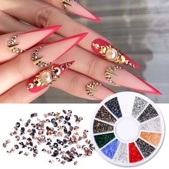 Gold Champagne Color Nail Rhinestones Flat Back or Sharp Shining AB Gradient Nail Art Crysta Gems 3D Charms Nails Decoration 
Gold Champagne Color Nail Rhinestones Flat Back or Sharp Shining AB Gradient Nail Art Crysta Gems 3D Charms Nails Decoration