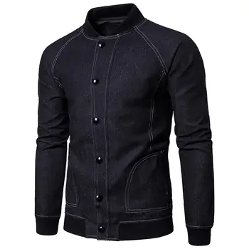 Pilot Bomber Jacket Casual Denim Coats Men Crew Neck Solid color Jeans Jacket For Man Black Denim Blue Windbreaker
Pilot Bomber Jacket Casual Denim Coats Men Crew Neck Solid color Jeans Jacket For Man Black Denim Blue Windbreaker