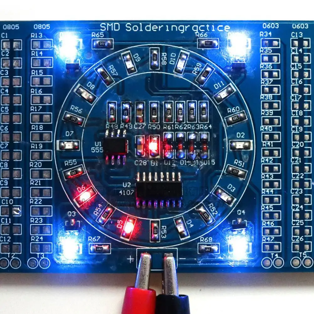 Soldering Practice SMD Circuit Board LED Electronics SMT Components DIY PCB Kit Project Tools Basic For Soldering Kit C7D2
Soldering Practice SMD Circuit Board LED Electronics SMT Components DIY PCB Kit Project Tools Basic For Soldering Kit C7D2