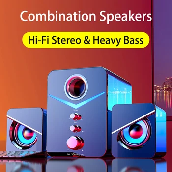 USB Wired Combination Speakers Heavy Bass Hi-Fi Stereo LED Music Player Subwoofer Sound Box Computer Bluetooth Speakers For PC
USB Wired Combination Speakers Heavy Bass Hi-Fi Stereo LED Music Player Subwoofer Sound Box Computer Bluetooth Speakers For PC