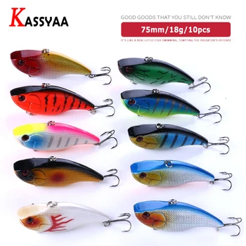 10pcs/Kit Deap Sea Fishing VIB Lure 75mm18g Long Shot Artificial Swimbait Vibration Wobblers Crank Bait Wholesale Fishing Goods
10pcs/Kit Deap Sea Fishing VIB Lure 75mm18g Long Shot Artificial Swimbait Vibration Wobblers Crank Bait Wholesale Fishing Goods
