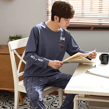 XIZOU Winter Men Pajama Set Long Sleeve Autumn Cotton Man Pyjamas Plus Size L-4XL Lounge Casual Pajama Plaid Sleepwear Sets 
XIZOU Winter Men Pajama Set Long Sleeve Autumn Cotton Man Pyjamas Plus Size L-4XL Lounge Casual Pajama Plaid Sleepwear Sets