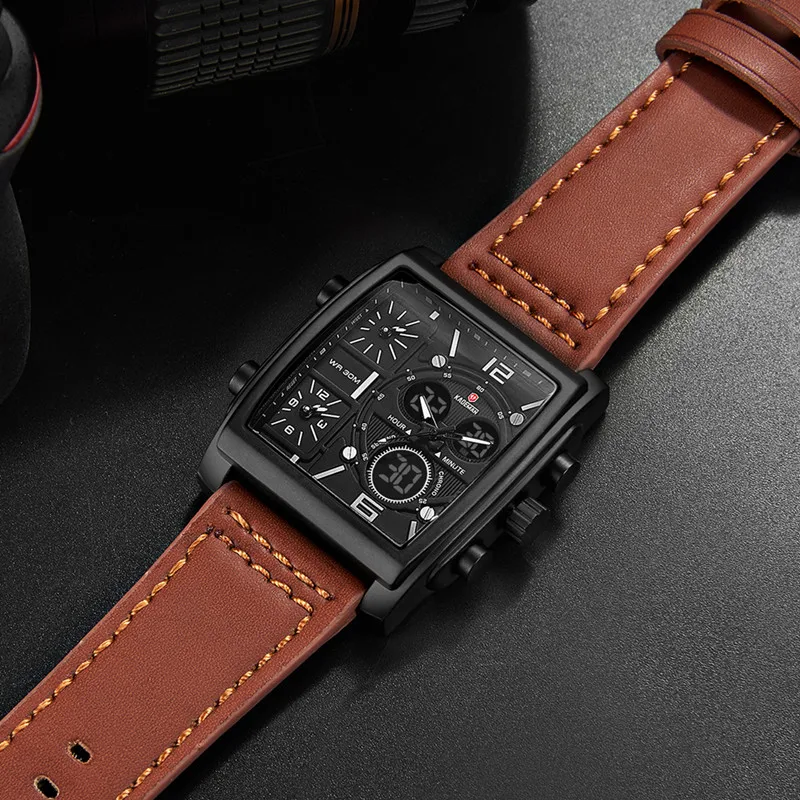 Luxury Square Men Watch Dual Display Digital Wristwatches Military Sport Men Watches TOP Brand 2019 New Relogio Masculino 
Luxury Square Men Watch Dual Display Digital Wristwatches Military Sport Men Watches TOP Brand 2019 New Relogio Masculino