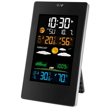 New Wall Clock Color Weather Station LCD Digital Alarm Temperature Humidity Comfort Display Table Sensor Modern Design
New Wall Clock Color Weather Station LCD Digital Alarm Temperature Humidity Comfort Display Table Sensor Modern Design