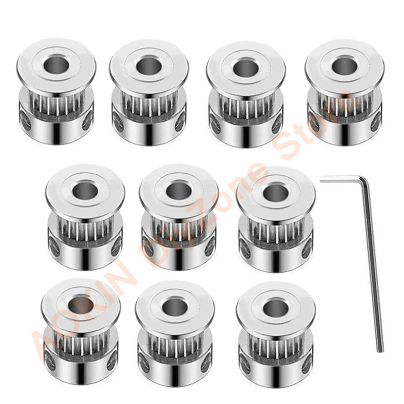 10Pcs Aluminum GT2 Timing Pulley 16 Teeth Bore 5mm Width 6mm with Wrench for RepRap Drive Timing Belt 3D Printer Parts
10Pcs Aluminum GT2 Timing Pulley 16 Teeth Bore 5mm Width 6mm with Wrench for RepRap Drive Timing Belt 3D Printer Parts